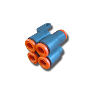 Conexão Y Duplo D.6mm x 4xD.6mm em Tecnopolímero 2L42004 - Metal Work
